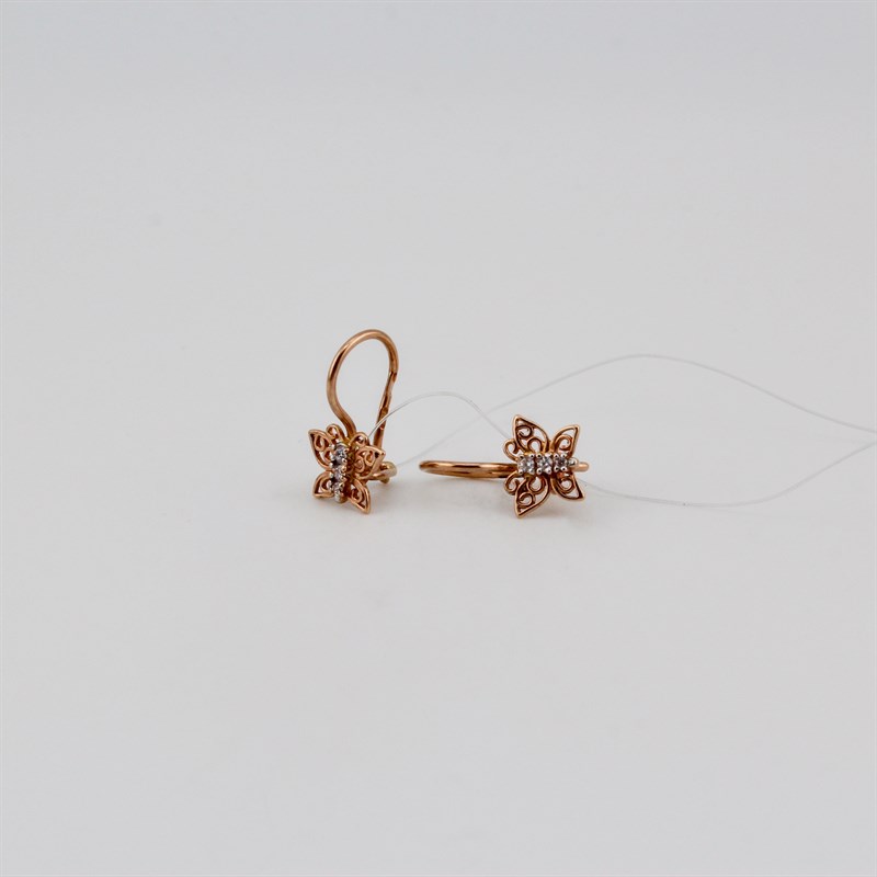 Серьги золотые, 0,99 гр. - фото 53286