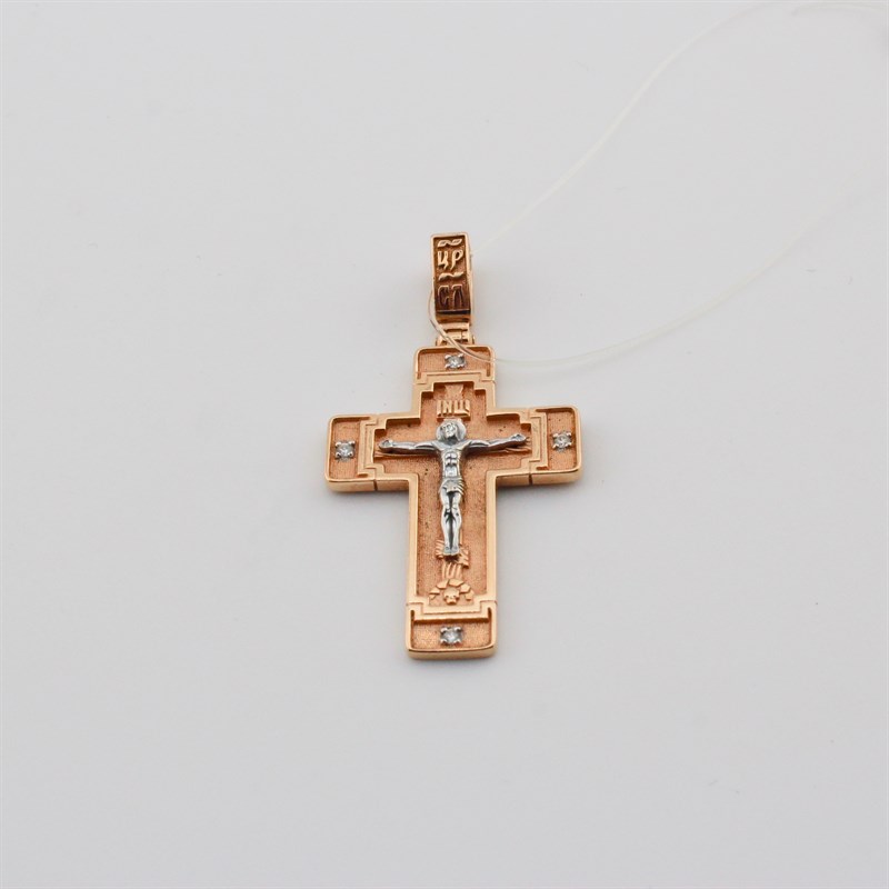 Подвеска золотая, с бриллиантами, 5,9 гр. - фото 53598