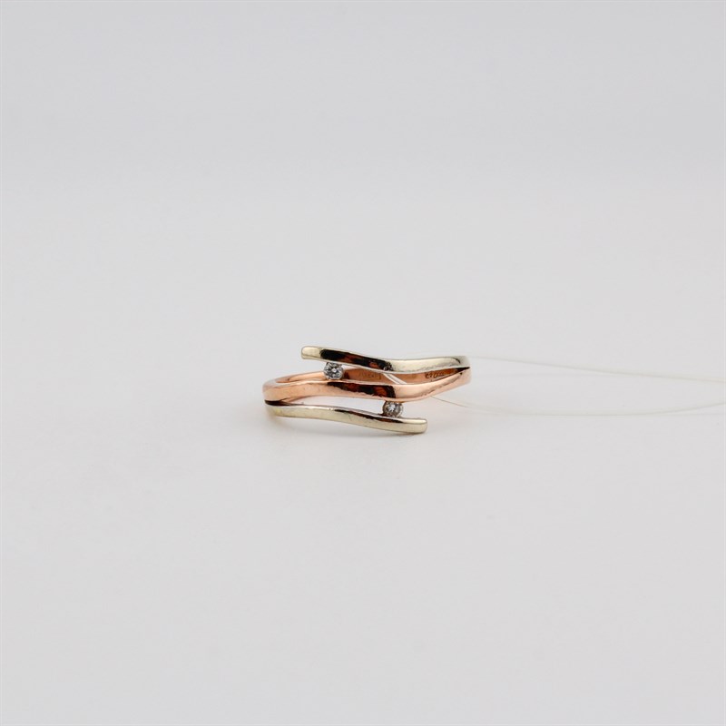 Кольцо золотое, с бриллиантами, 2,92 гр., 16,5-размер - фото 53627