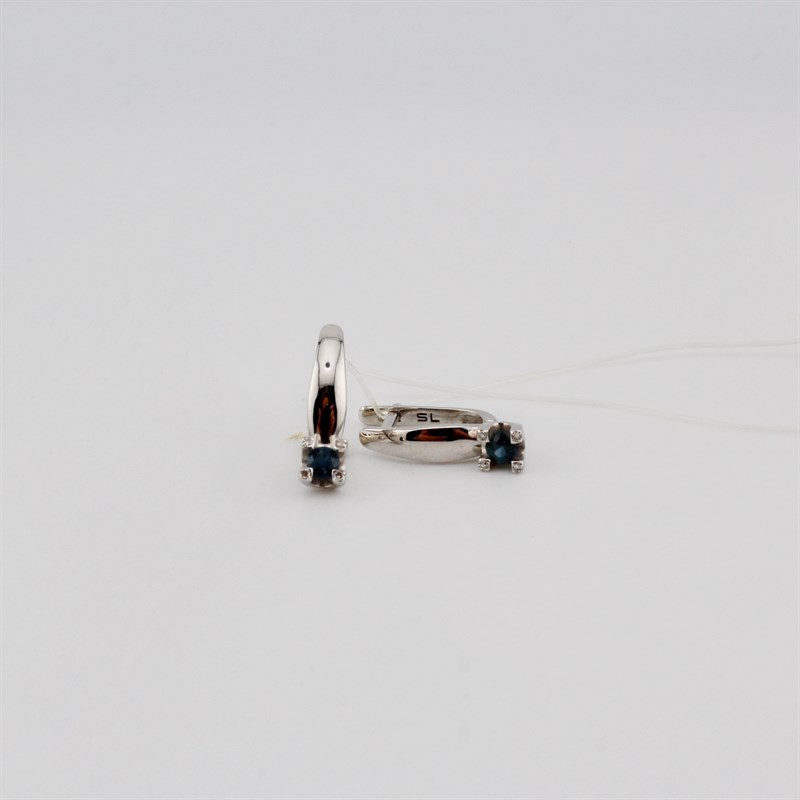 Серьги золотые, с бриллиантами, 2,93 гр. - фото 53631