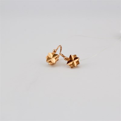 Серьги золотые, 3,85 гр.