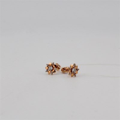 Серьги золотые, 0,93 гр.
