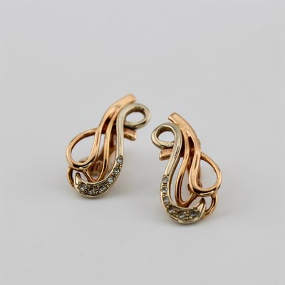 Серьги золотые, 3,86 гр.