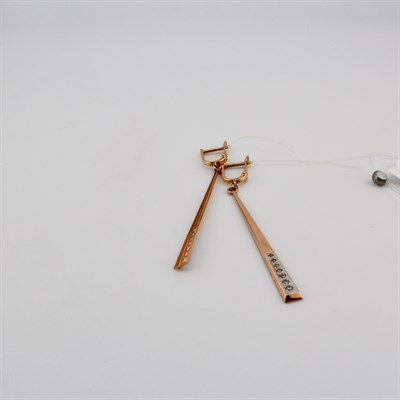 Серьги золотые, 2,95 гр.