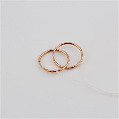 Серьги золотые, 0,76 гр., 1,5-размер