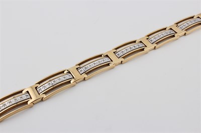 Браслет золотой, с бриллиантами, 31,28 гр., 21-размер