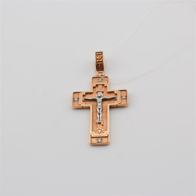 Подвеска золотая, с бриллиантами, 5,9 гр.