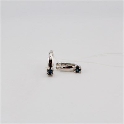 Серьги золотые, с бриллиантами, 2,93 гр.