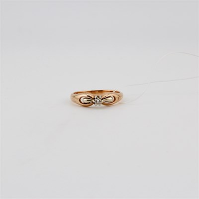 Кольцо золотое, с бриллиантами, 2,62 гр., 16,5-размер